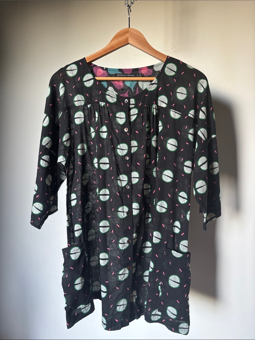 Gudrun Sjödén "Melon" Artist Blouse Size Medium